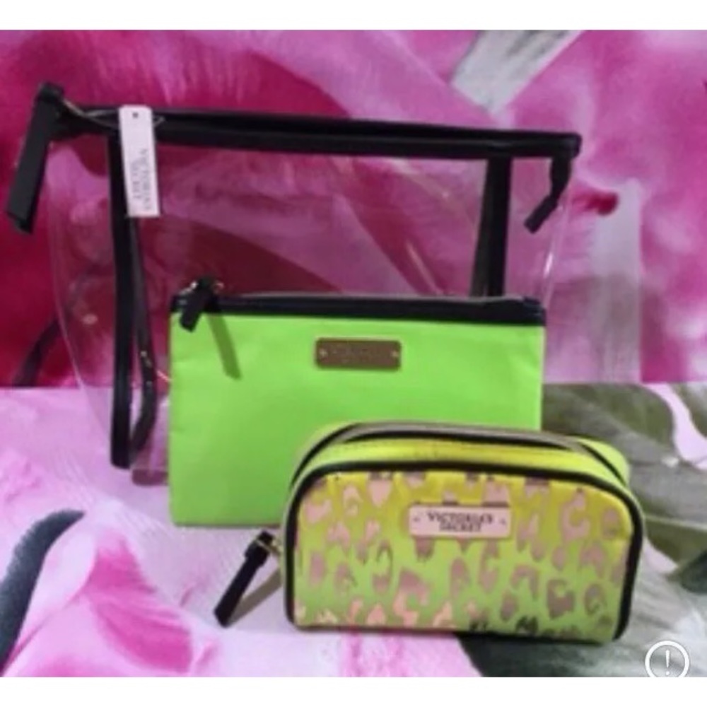 Victoria Secret 3pc Clutch & Travel Pouch Set NWT